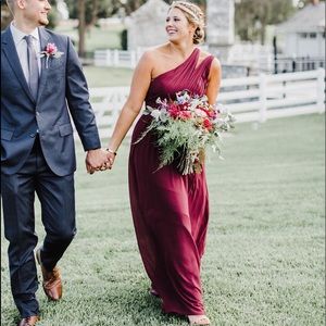 Azazie “Molly” one shoulder bridesmaids dress